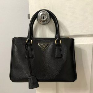 Prada 1863 Saffiano NERO PATENT 100% Authentic